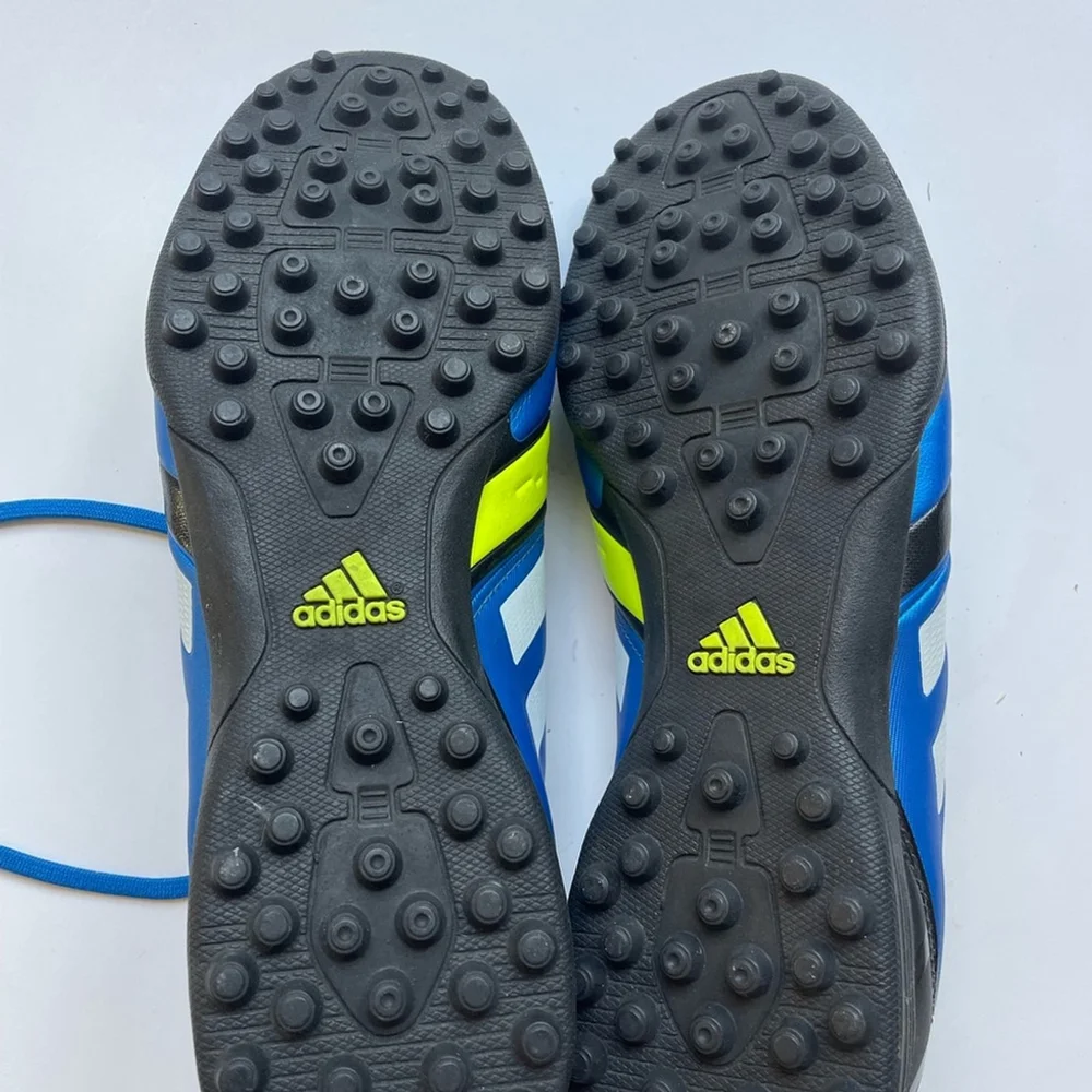 Adidas Vibrant Blue and Neon Yellow Cleats nitrocharge RUNNING shoes soccer